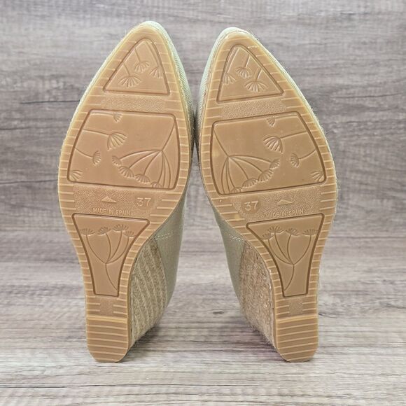 Viscata Barcelona Roses Canvas Women's Size EU 37 US 6.5 Beige Wedge Espadrilles - Picture 8 of 8